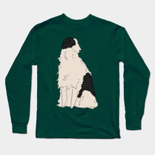 Black and White Borzoi Long Sleeve T-Shirt